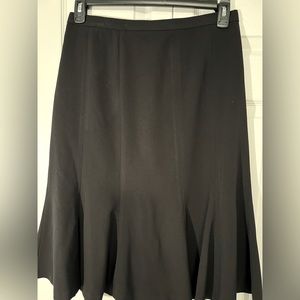Black skirt with flair hemline